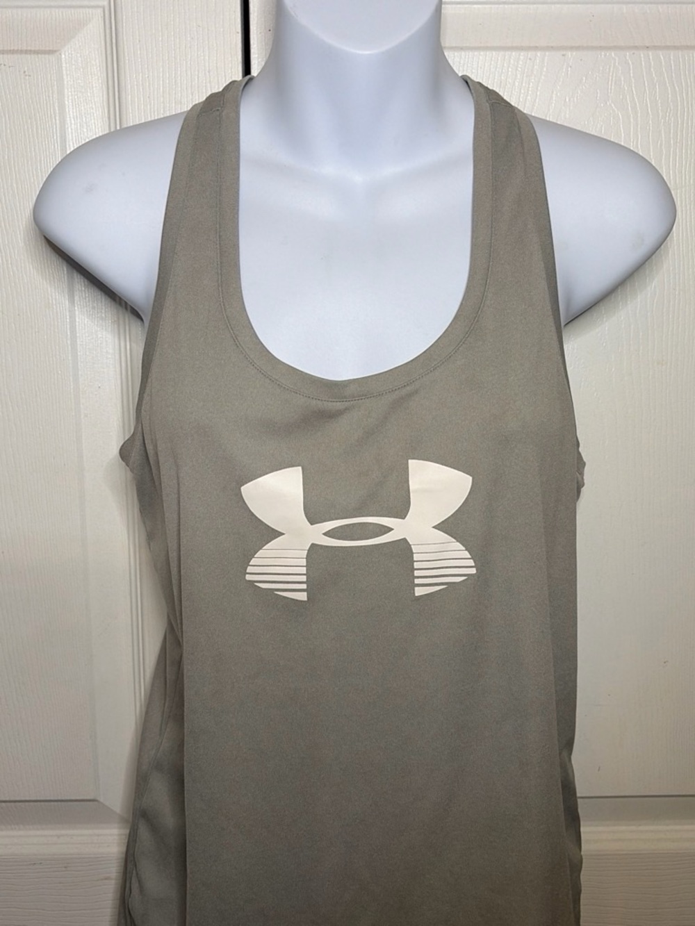 Under Armour Women's Olive Tank with White Logo